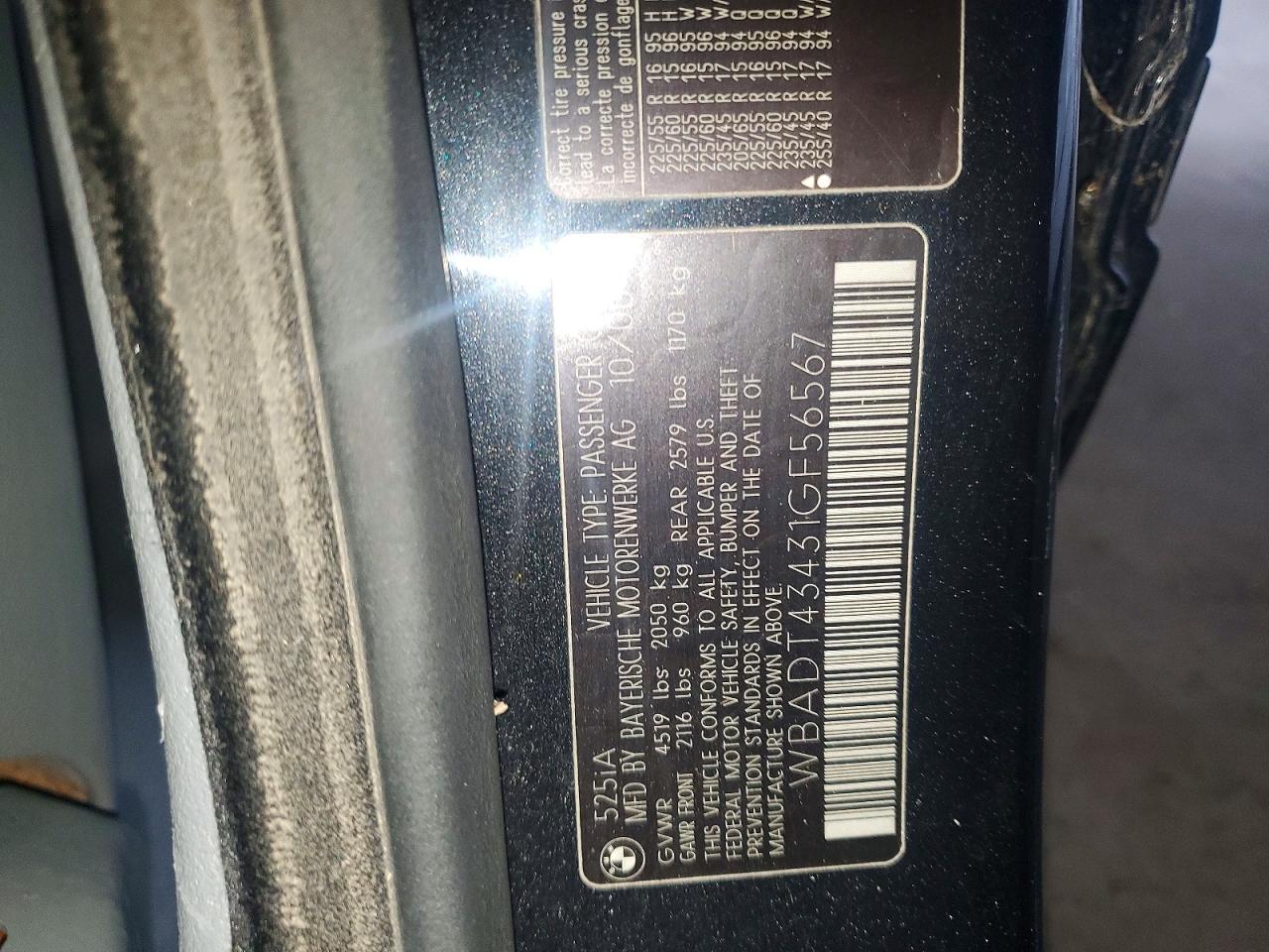 2001 BMW 5 series VIN WBADT43431GF56567 photo 12