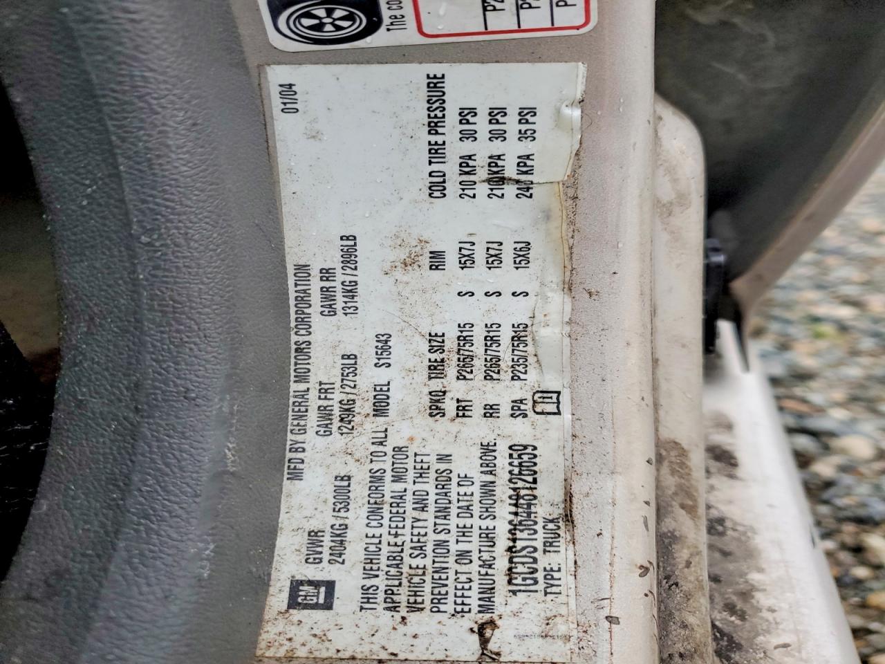 2004 Chevrolet Colorado VIN 1GCDS136448126659 photo 12