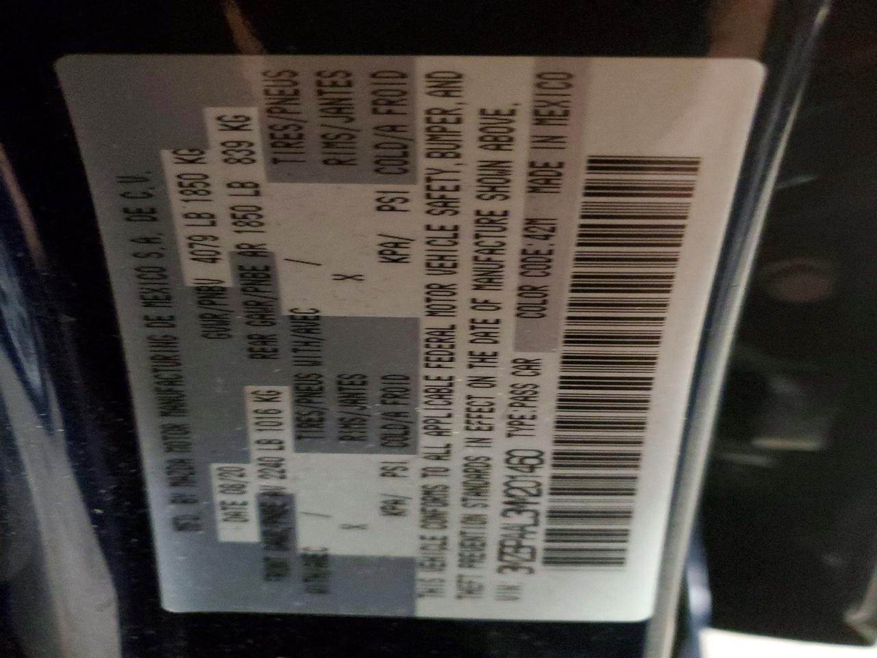 2021 Mazda 3 VIN 3MZBPAAL3MM201460 photo 12