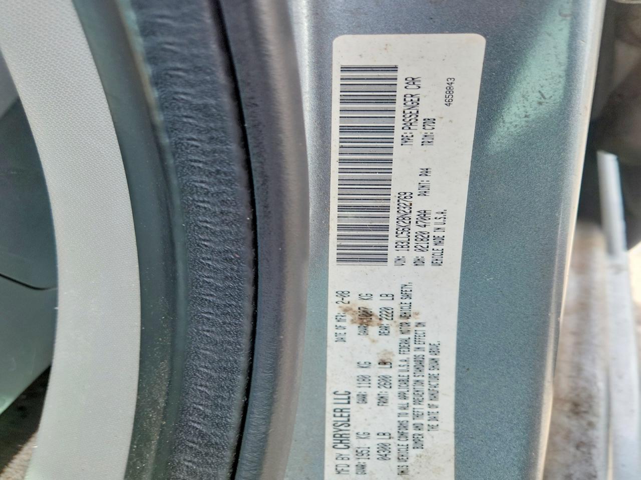 2008 Dodge Avenger VIN 1B3LC56K28N232769 photo 12