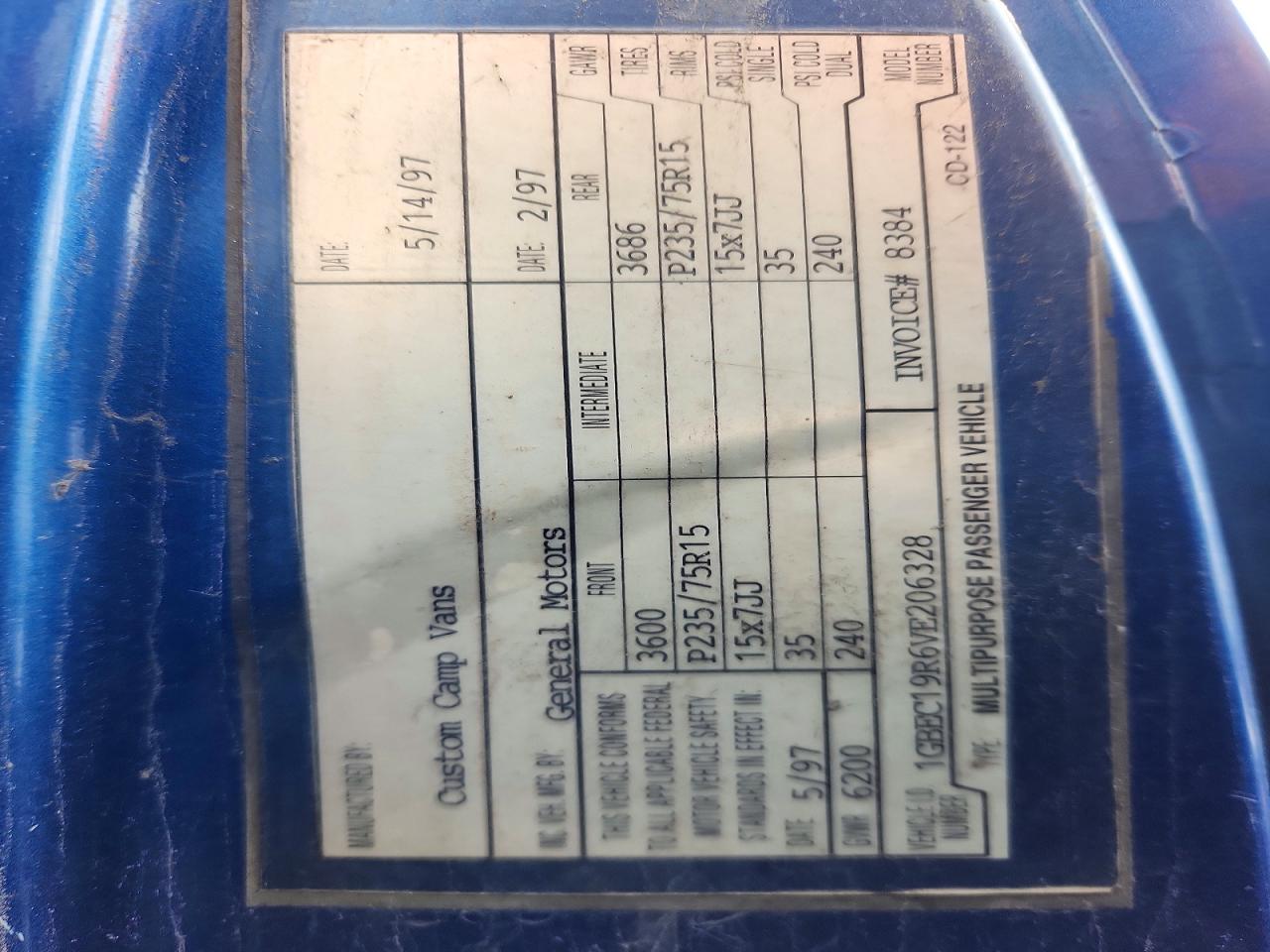 1997 Chevrolet Gmt VIN 1GBEC19R6VE206328 photo 12