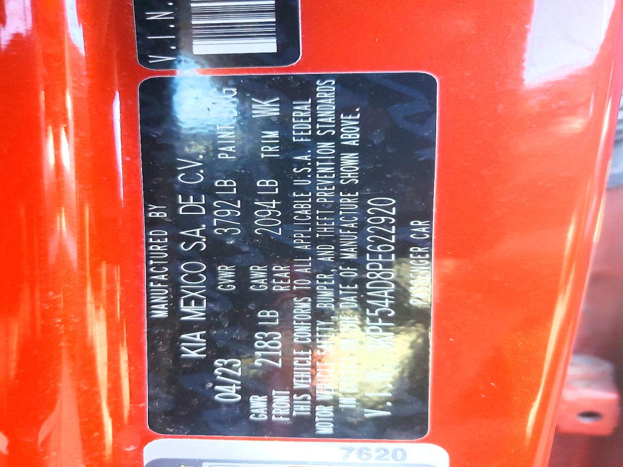 2023 Kia Forte VIN 3KPF54AD8PE622920 photo 12