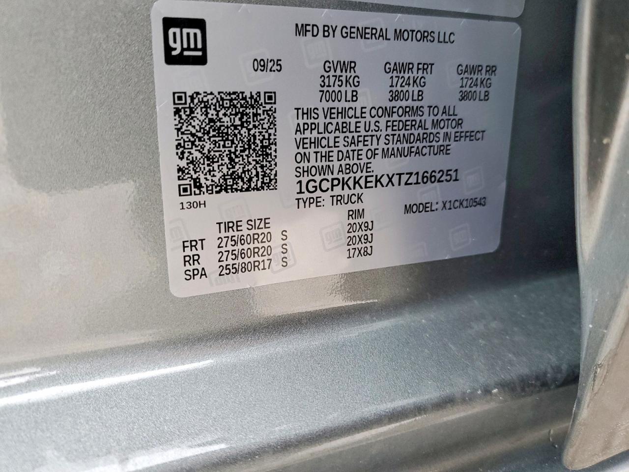 2026 Chevrolet All models VIN 1GCPKKEKXTZ166251 photo 12