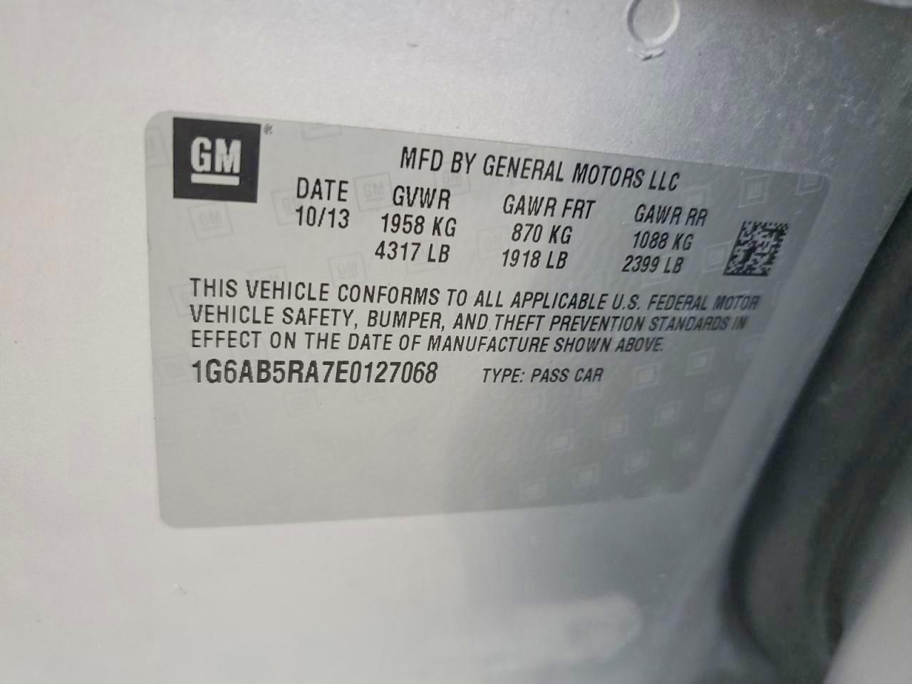 2014 Cadillac Ats VIN 1G6AB5RA7E0127068 photo 12