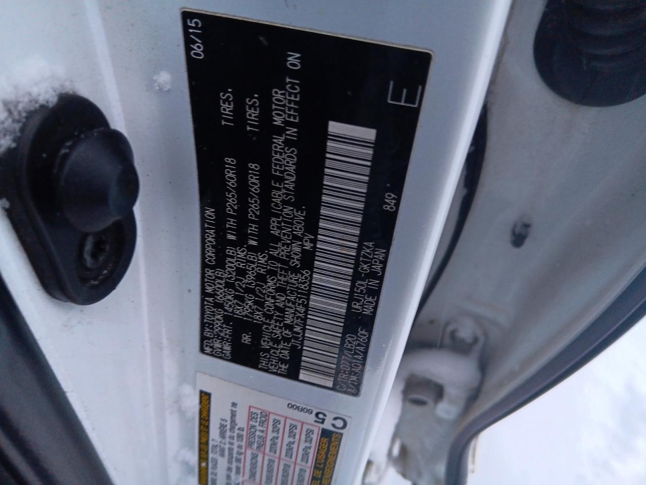 2015 LEXUS Gx VIN JTJJM7FX4F5118356 photo 12