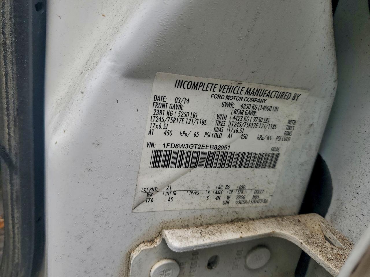 2014 Ford F350 VIN 1FD8W3GT2EEB82051 photo 12