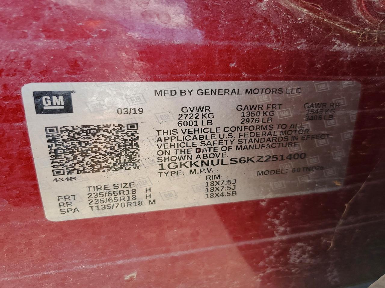 2019 GMC Acadia VIN 1GKKNULS6KZ251400 photo 12
