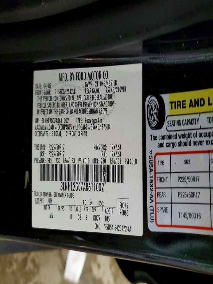 2010 Lincoln Mkz VIN 3LNHL2GC7AR611002 photo 12