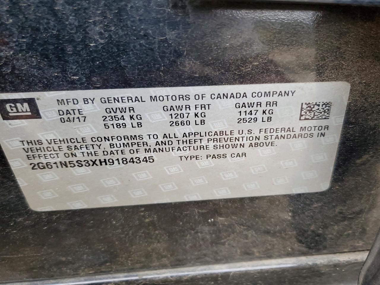 2017 Cadillac Xts VIN 2G61N5S3XH9184345 photo 12