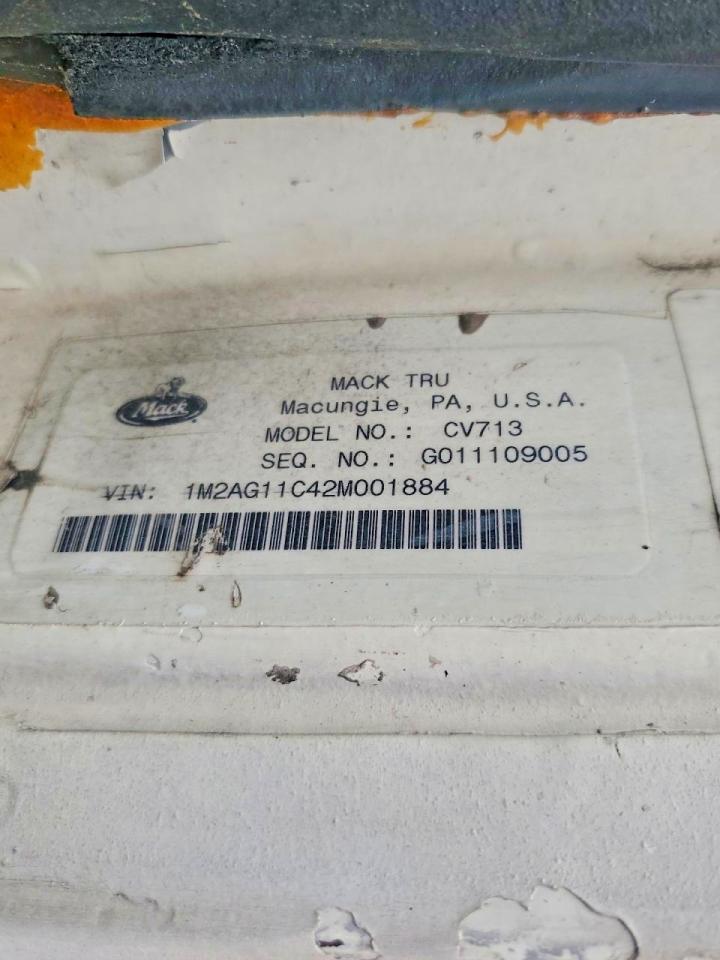 2002 MACK All models VIN 1M2AG11C42M001884 photo 10