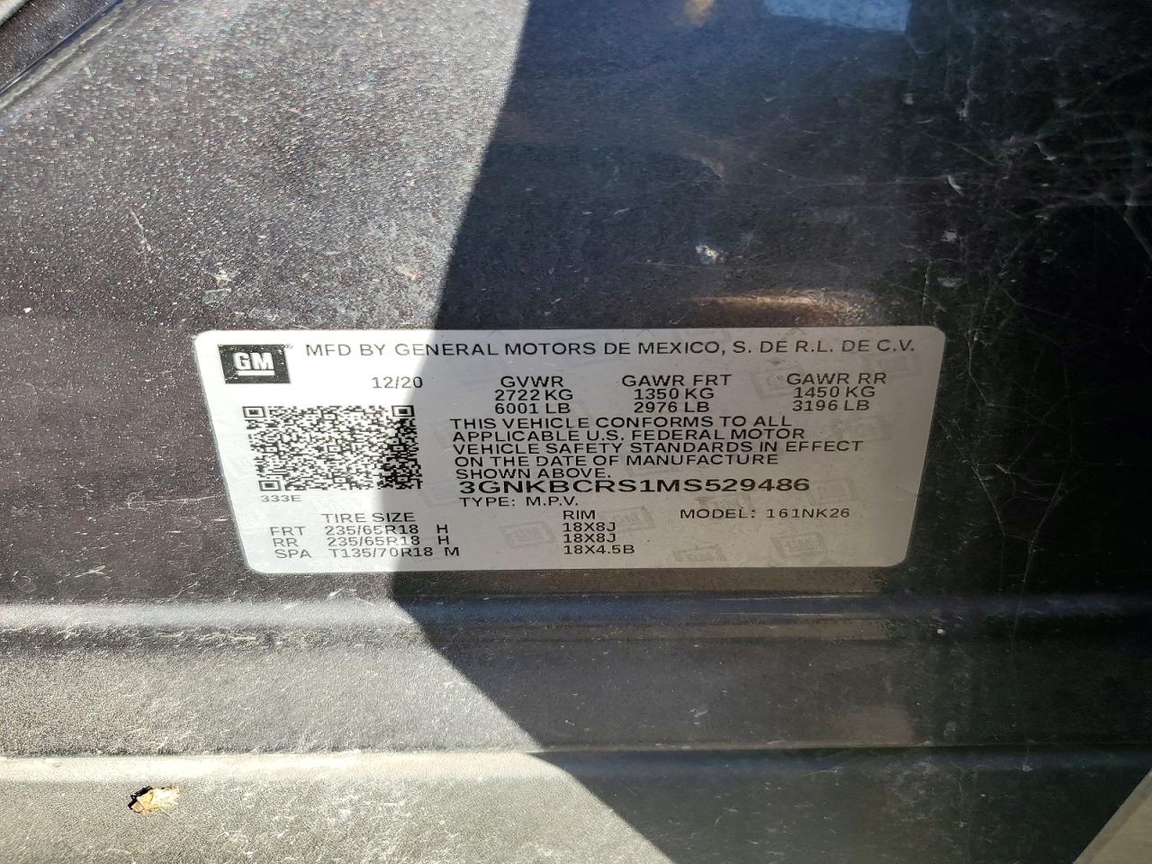 2021 Chevrolet Blazer VIN 3GNKBCRS1MS529486 photo 12