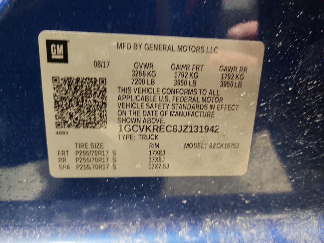 2018 Chevrolet All models VIN 1GCVKREC8JZ131942 photo 12