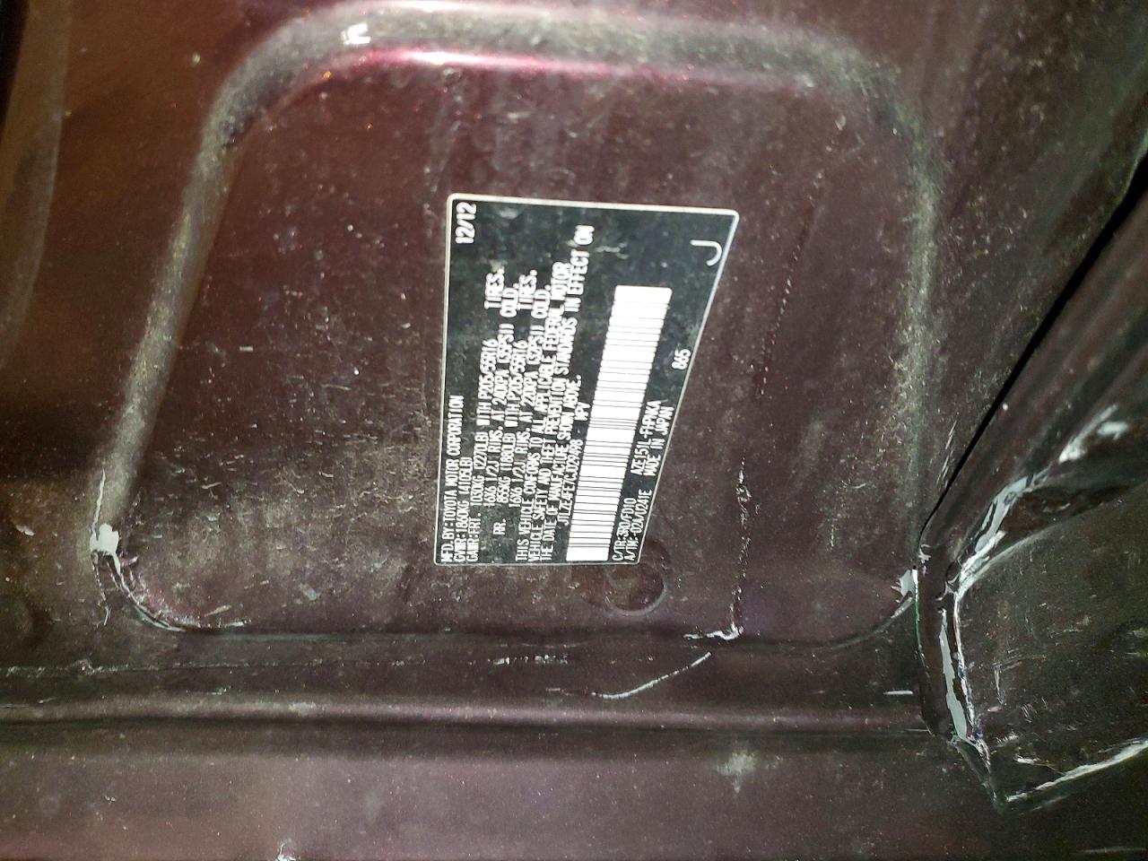 2012 Toyota Scion VIN JTLZE4FE7CJ029498 photo 12