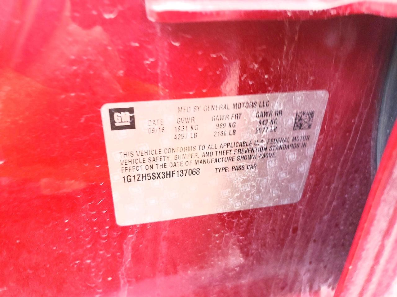 2017 CHEV Malibu VIN 1G1ZH5SX3HF137068 photo 12