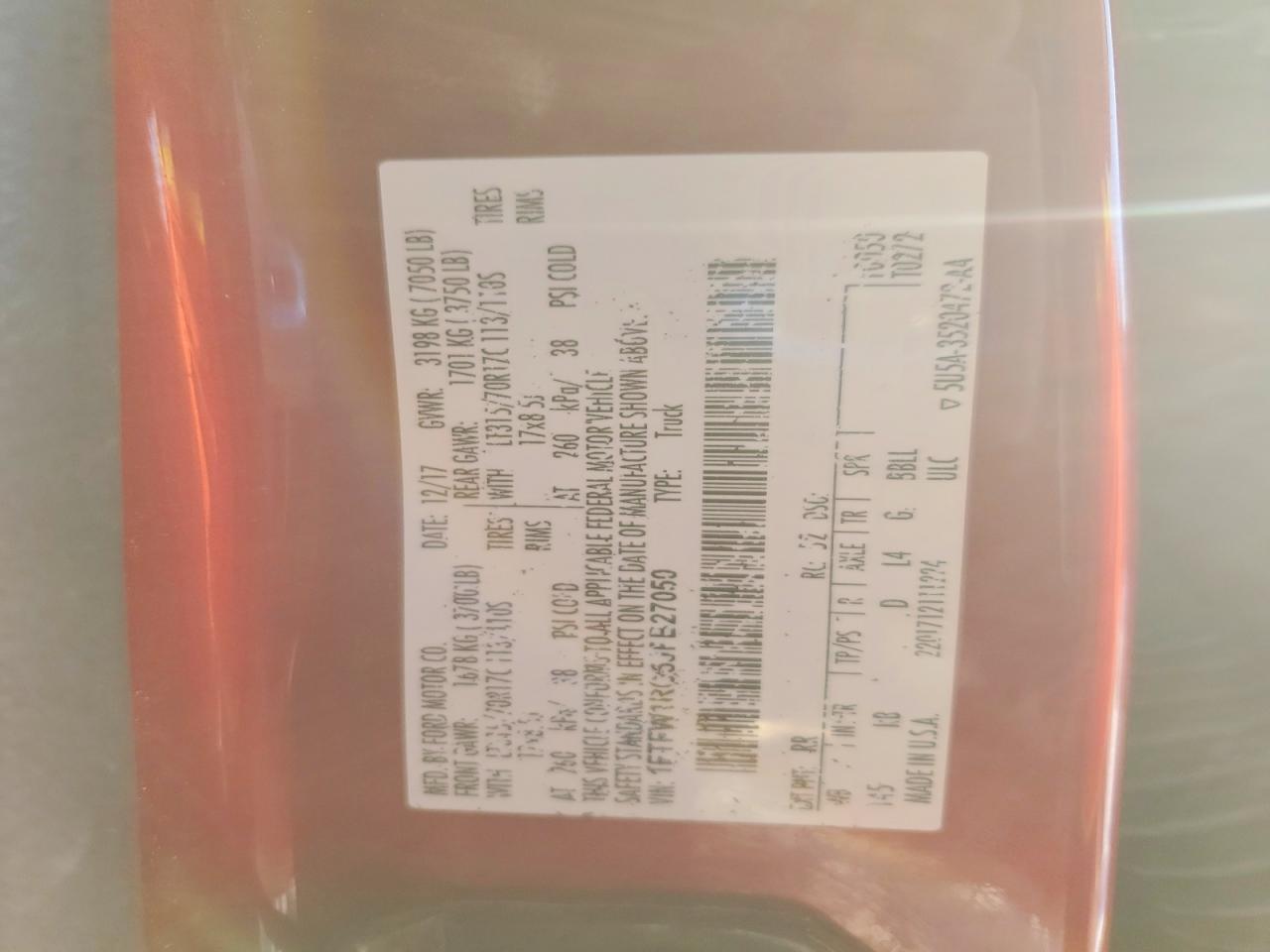 2018 Ford F150 VIN 1FTFW1RG5JFB27050 photo 12