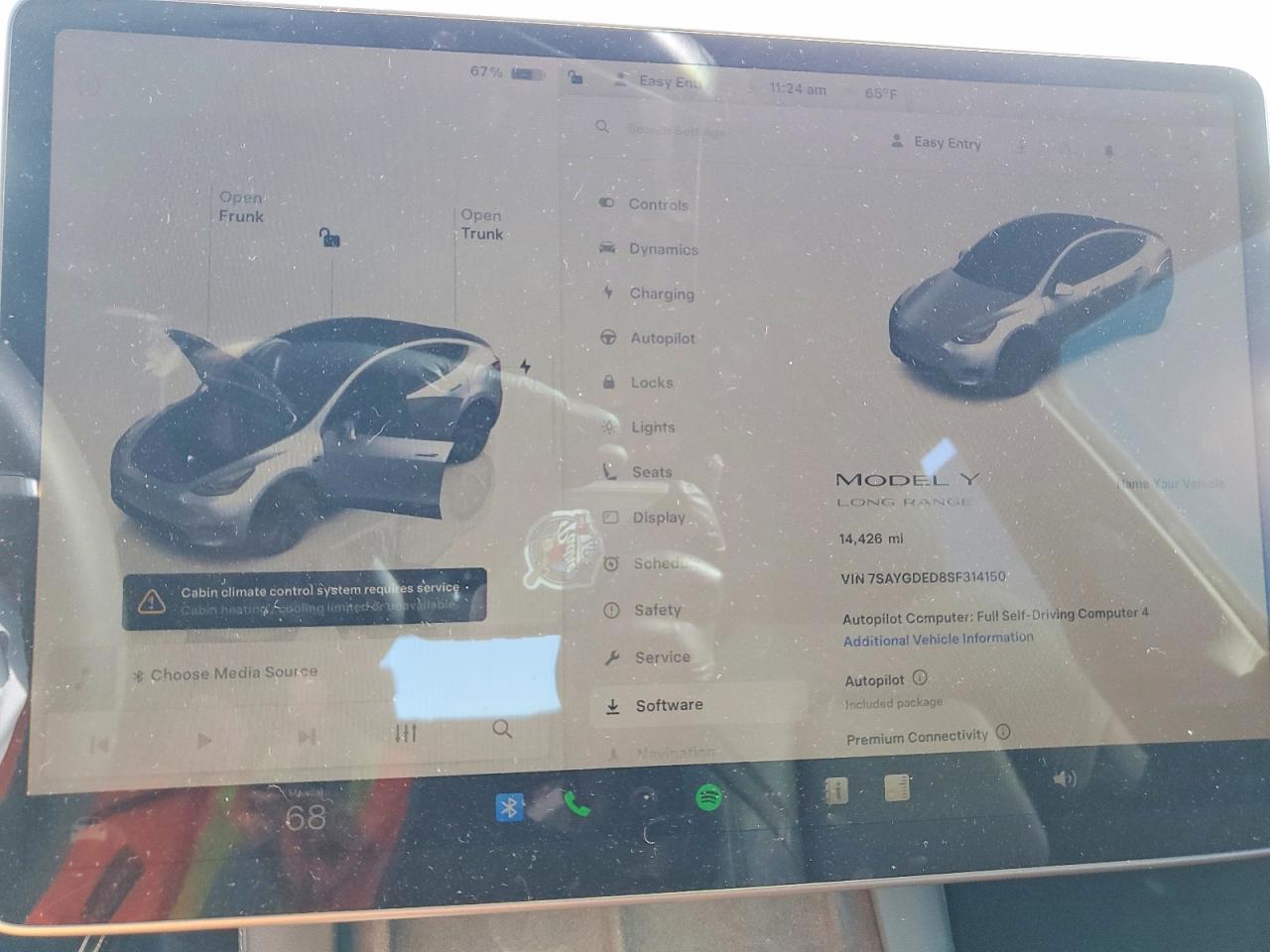 2025 Tesla Model y VIN 7SAYGDED8SF314150 photo 9