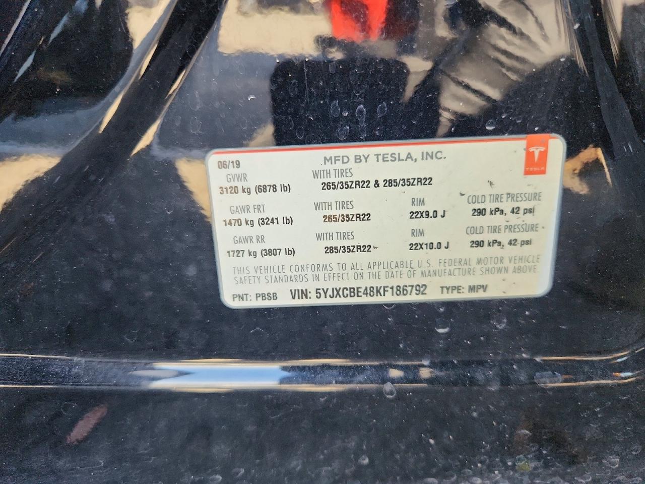 2019 Tesla Model x VIN 5YJXCBE48KF186792 photo 12