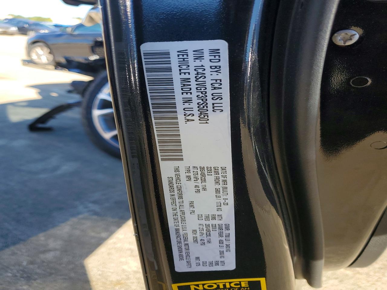 2023 Jeep Grand wago VIN 1C4SJVGP3PS504501 photo 12