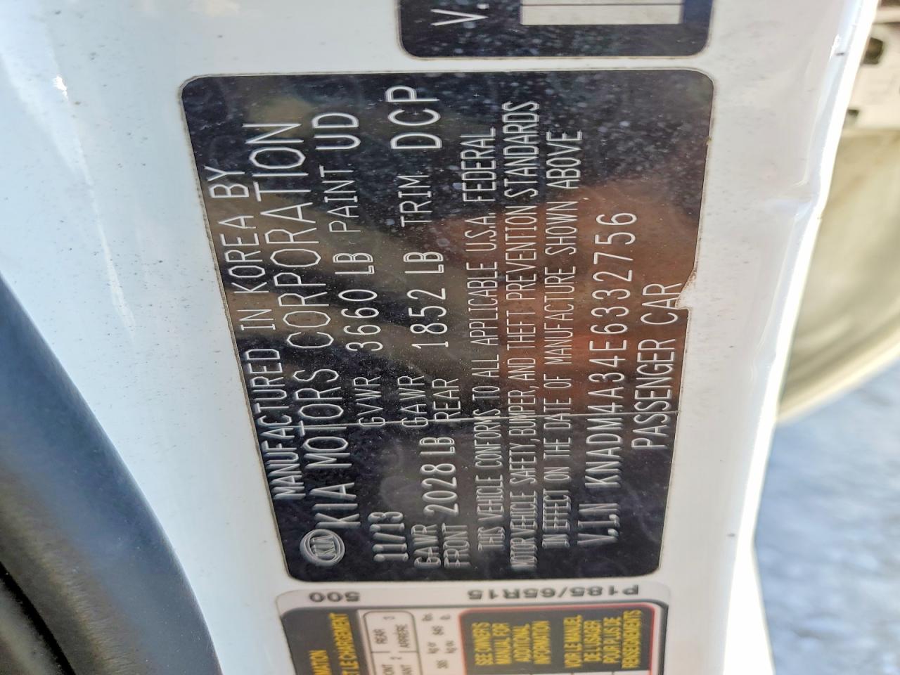 2014 Kia Rio VIN KNADM4A34E6332756 photo 12