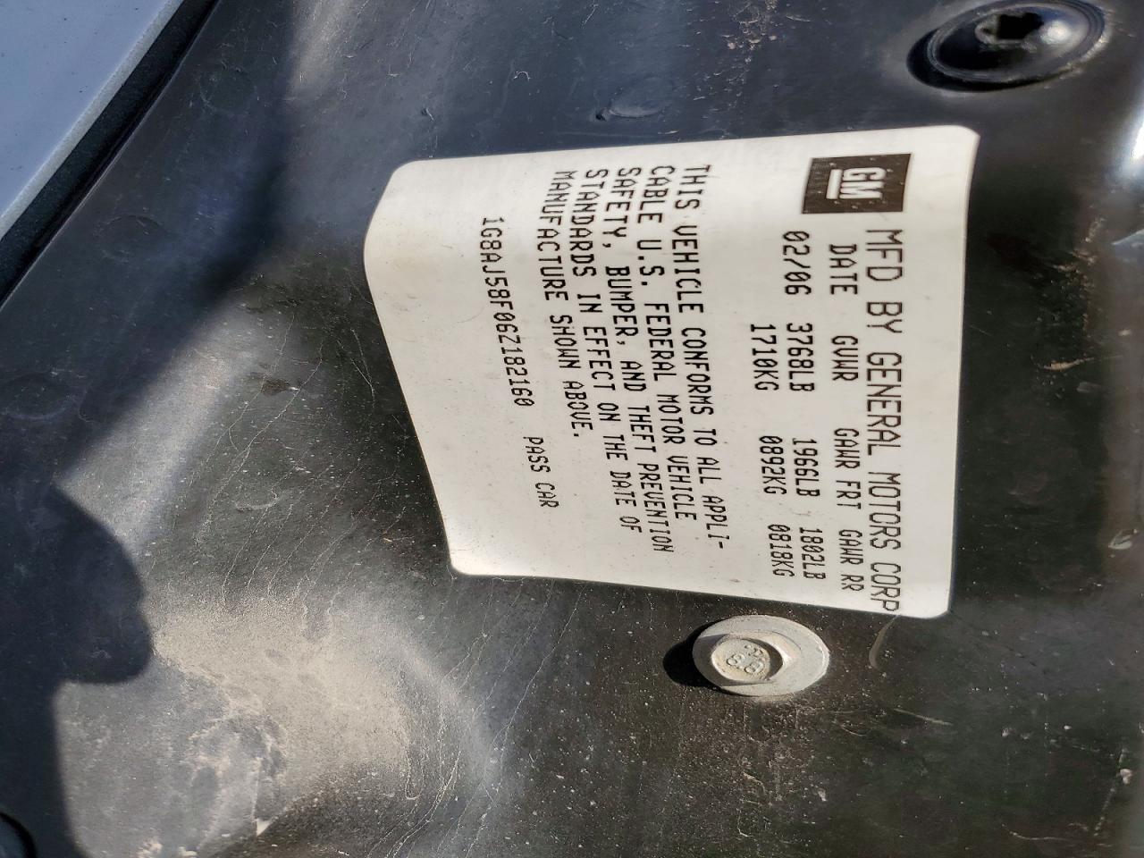 2006 SNOWEX Ion VIN 1G8AJ58F06Z182160 photo 12