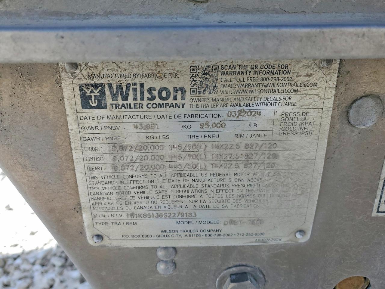 2025 WILSON Semi trail VIN 1W1K85136S2279183 photo 10