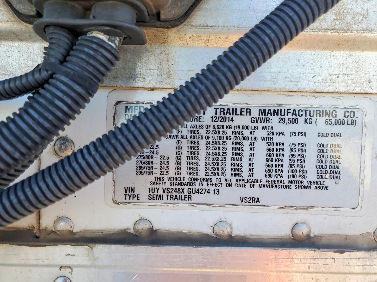 2016 Semi trail VIN 1UYVS248XGU427413 photo 10