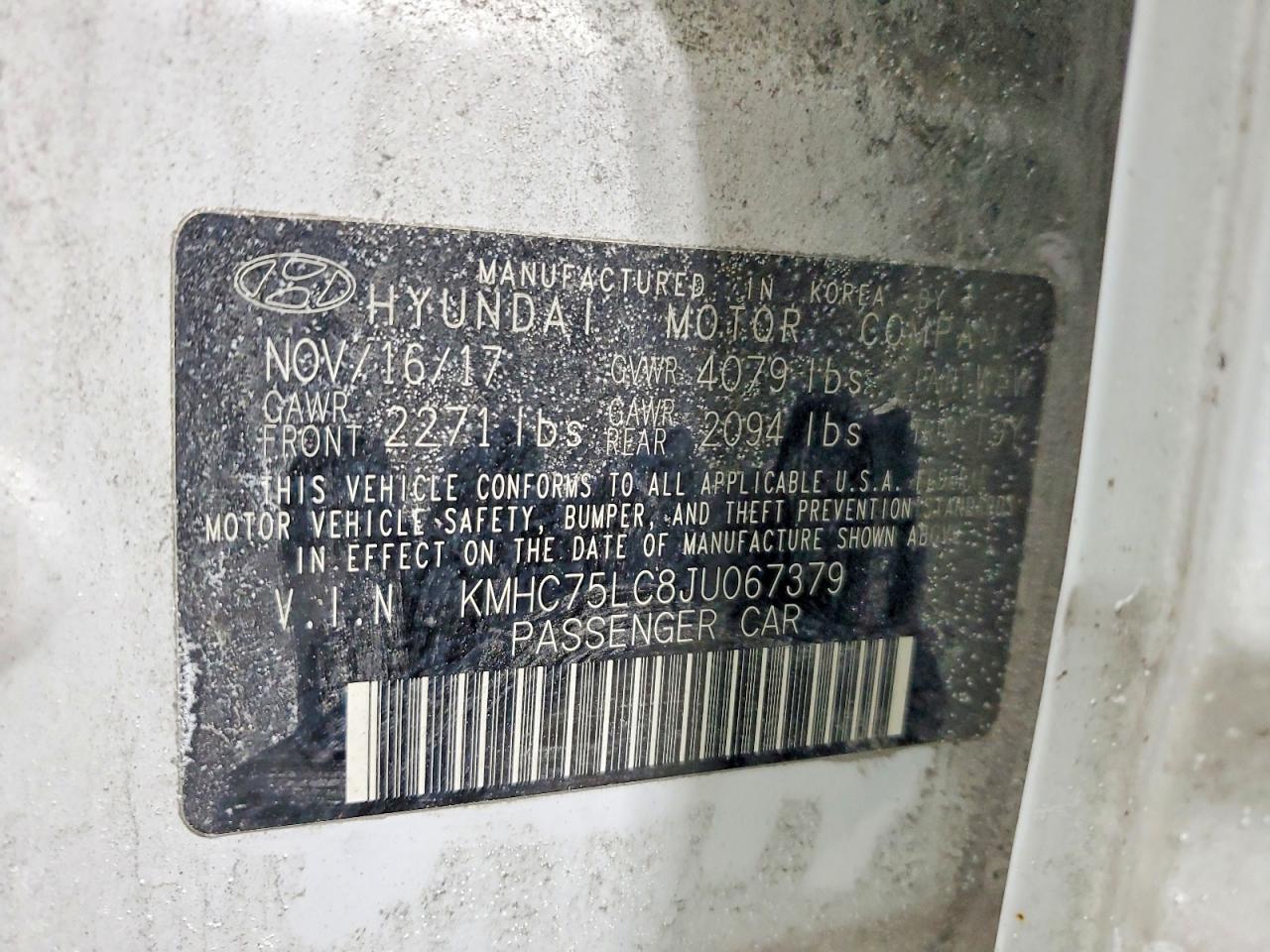 2018 Hyundai Ioniq VIN KMHC75LC8JU067379 photo 12