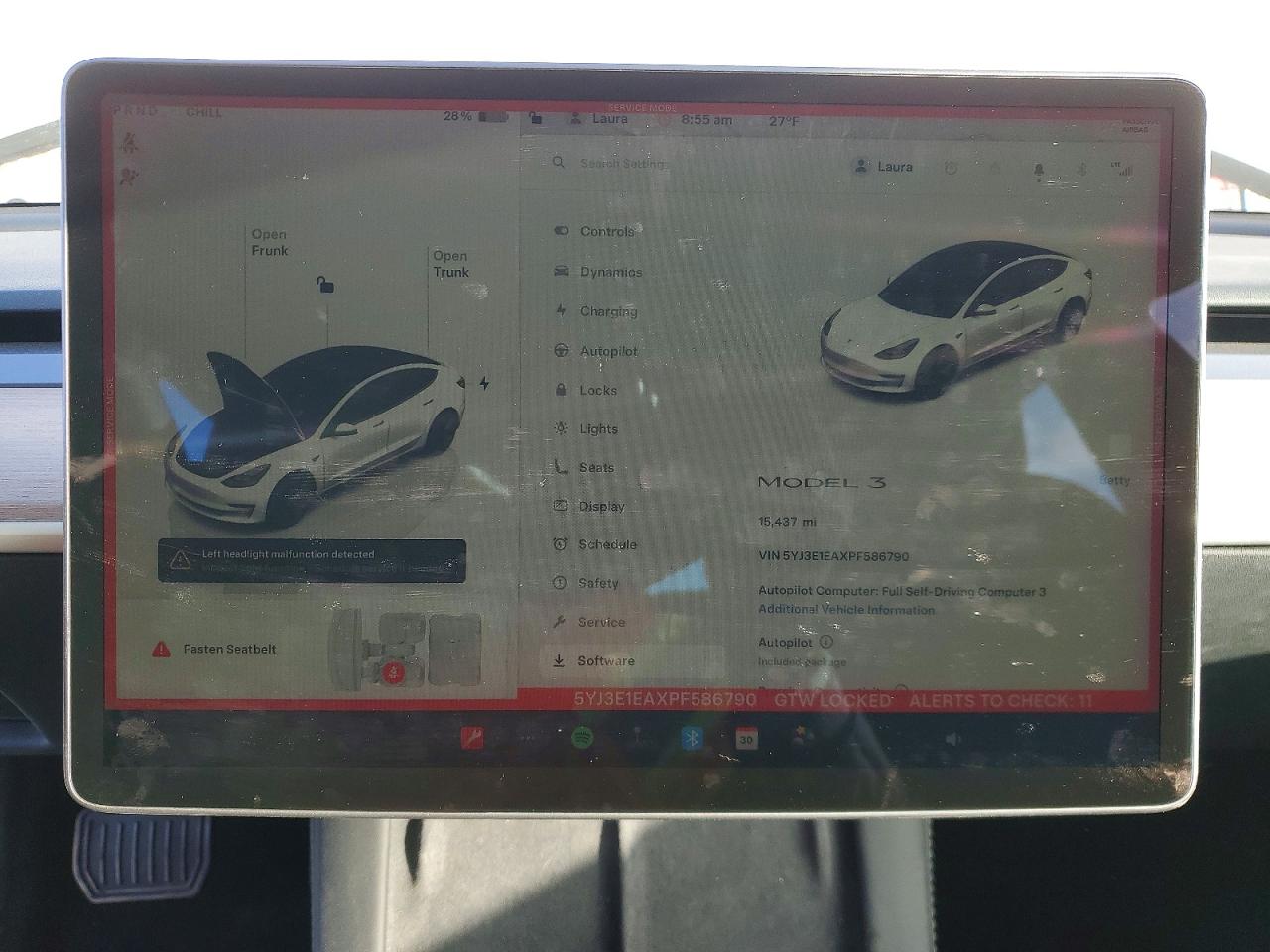 2023 Tesla Model 3 VIN 5YJ3E1EAXPF586790 photo 9
