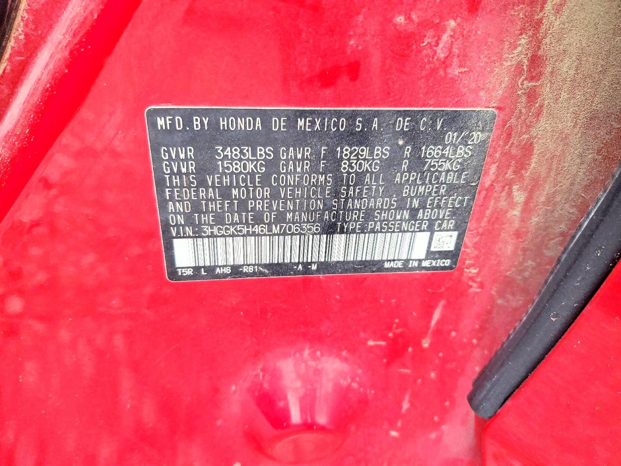 2020 Honda Fit VIN 3HGGK5H46LM706356 photo 12