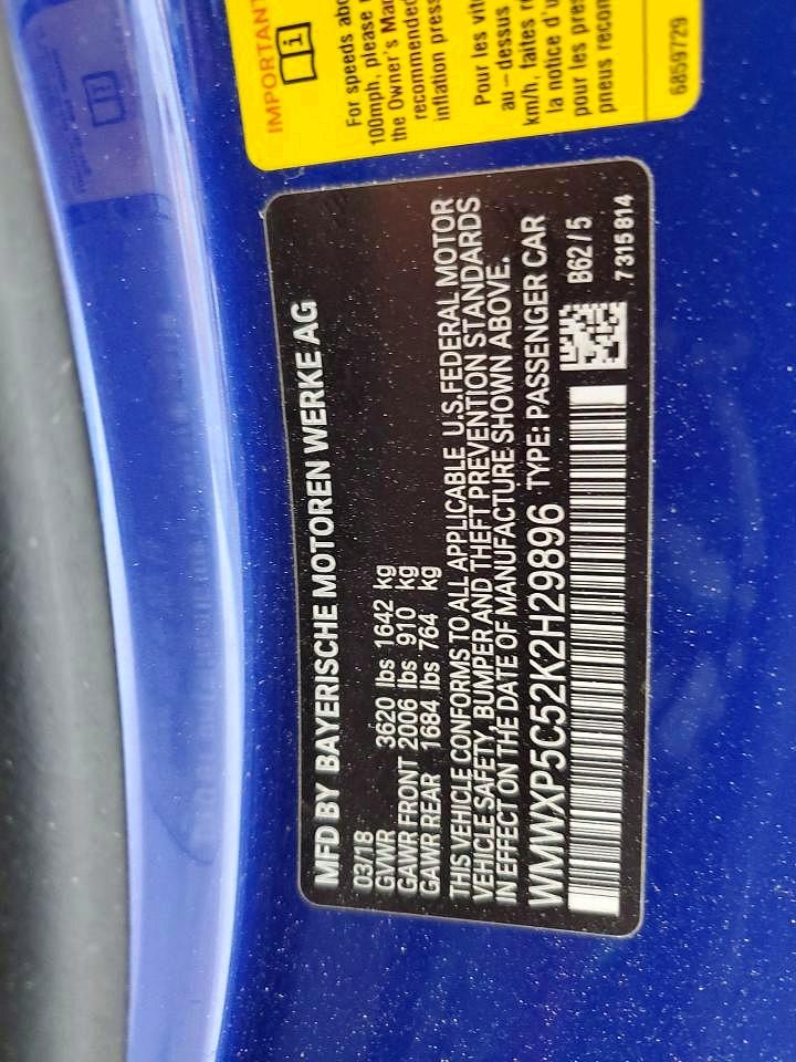 2019 Mini Cooper VIN WMWXP5C52K2H29896 photo 12