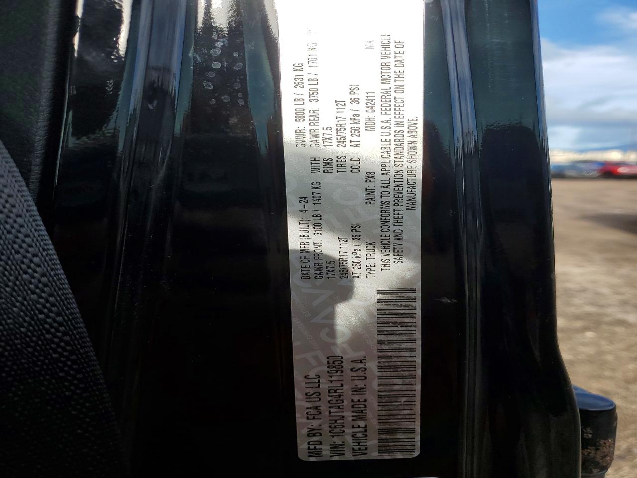2024 Jeep Gladiator VIN 1C6HJTAG4RL119850 photo 12