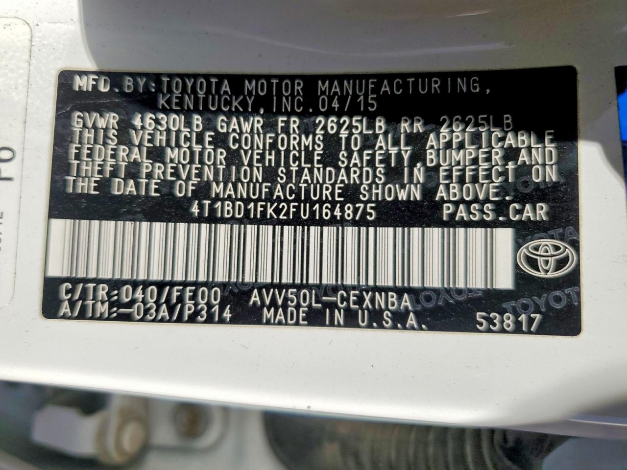 2015 Toyota Camry sola VIN 4T1BD1FK2FU164875 photo 12