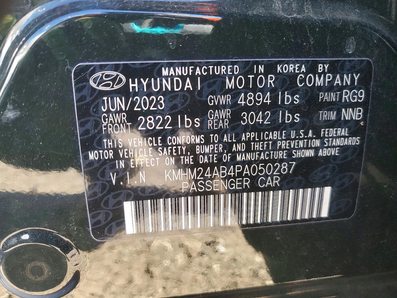 2023 Hyundai Ioniq 6 se VIN KMHM24AB4PA050287 photo 12