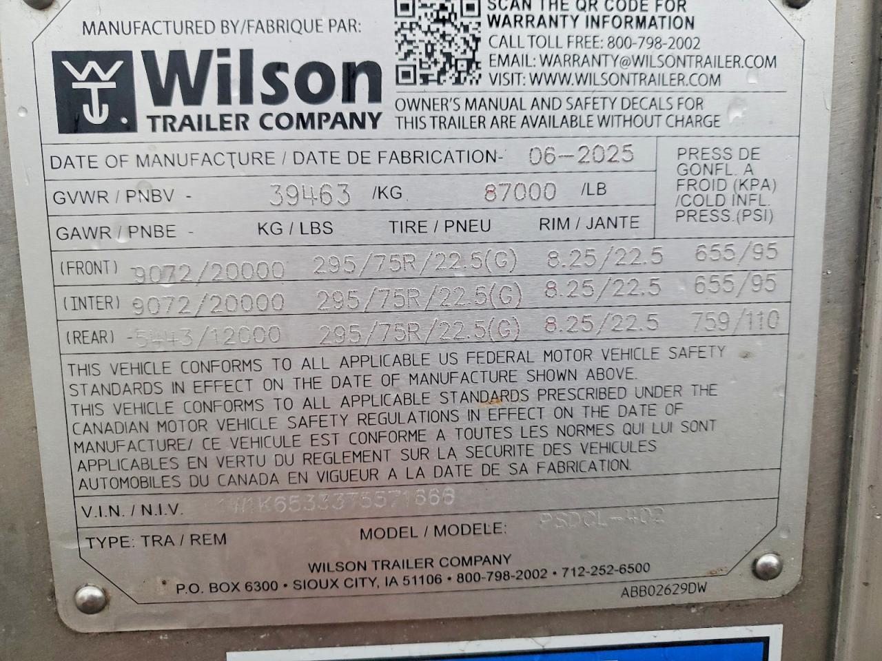 2026 Wilson All models VIN 1W1K65333T5571666 photo 10