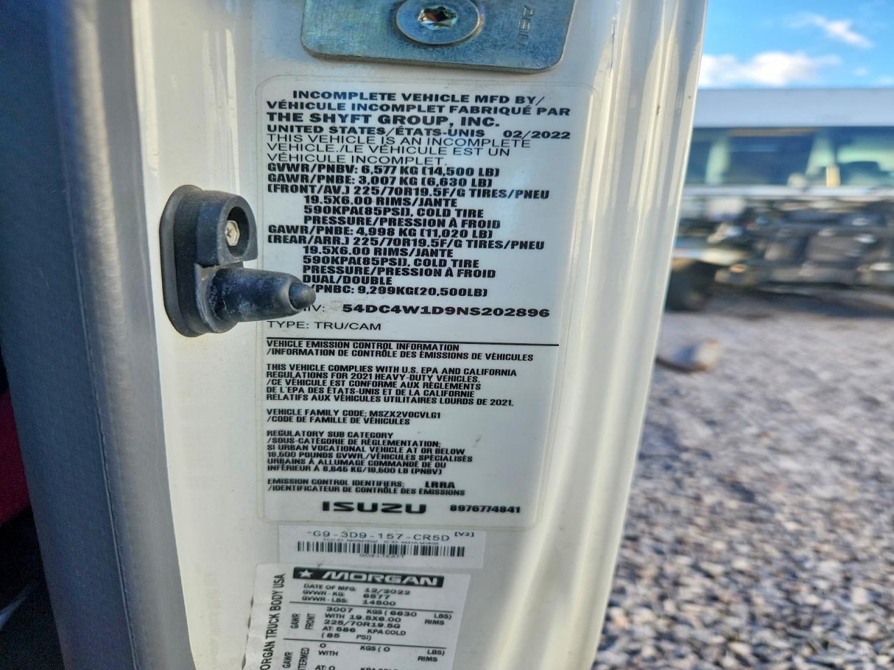 2022 Isuzu Npr VIN 54DC4W1D9NS202896 photo 12