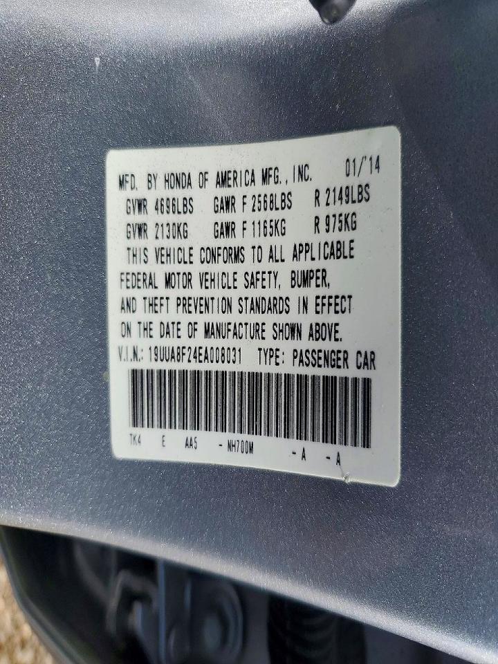 2014 Acura Tl VIN 19UUA8F24EA008031 photo 12