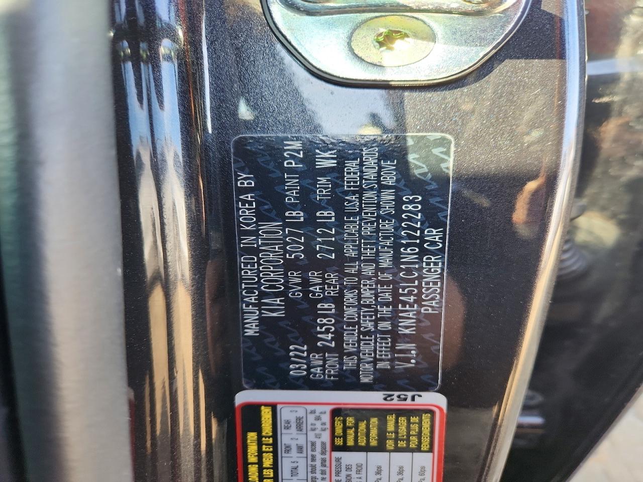 2022 Kia Stinger VIN KNAE45LC1N6122283 photo 12