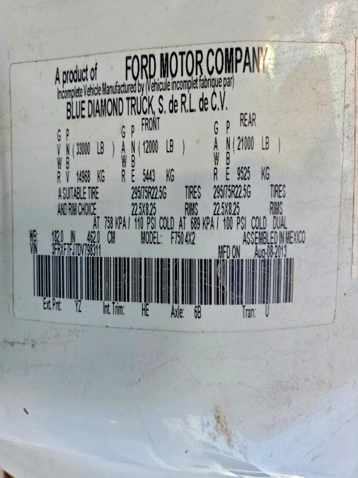 2013 Ford All models VIN 3FRXF7FJ7DV798311 photo 10