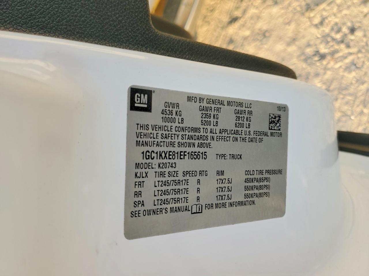 2014 Chevrolet All models VIN 1GC1KXE81EF165615 photo 12