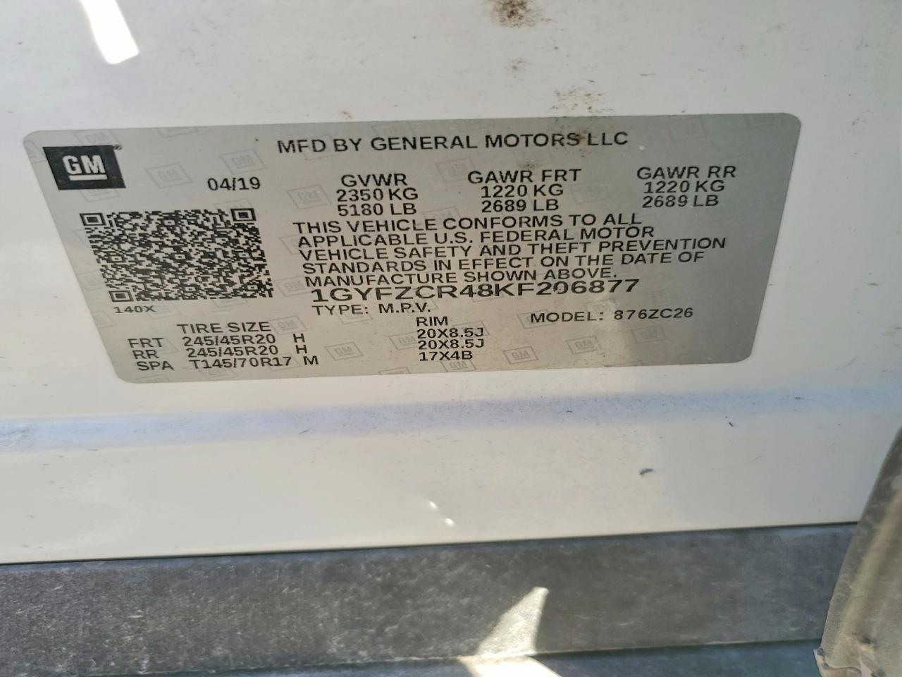 2019 Cadillac Xt4 VIN 1GYFZCR48KF206877 photo 12