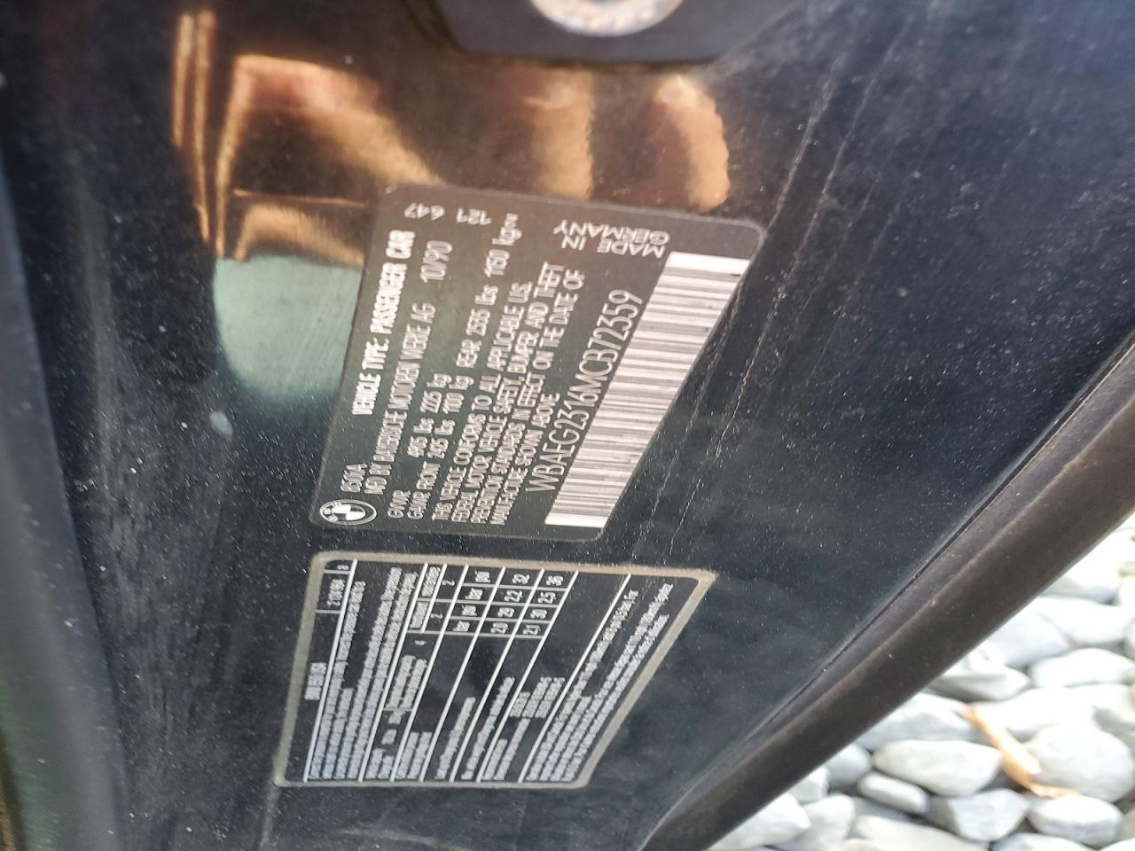 1991 BMW 8 series VIN WBAEG2316MCB72359 photo 12