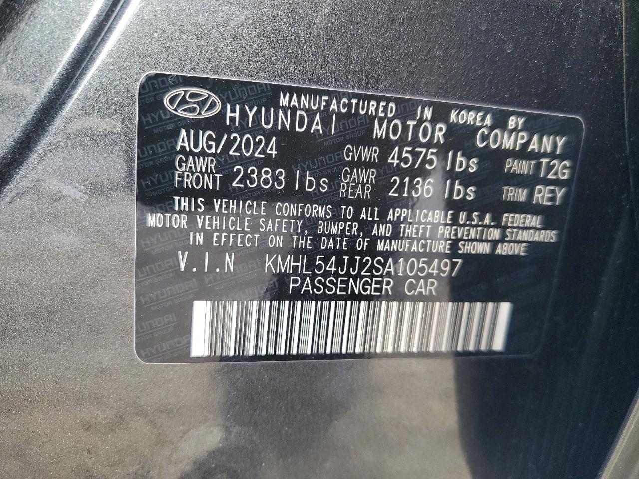 2025 Hyundai Sonata VIN KMHL54JJ2SA105497 photo 12