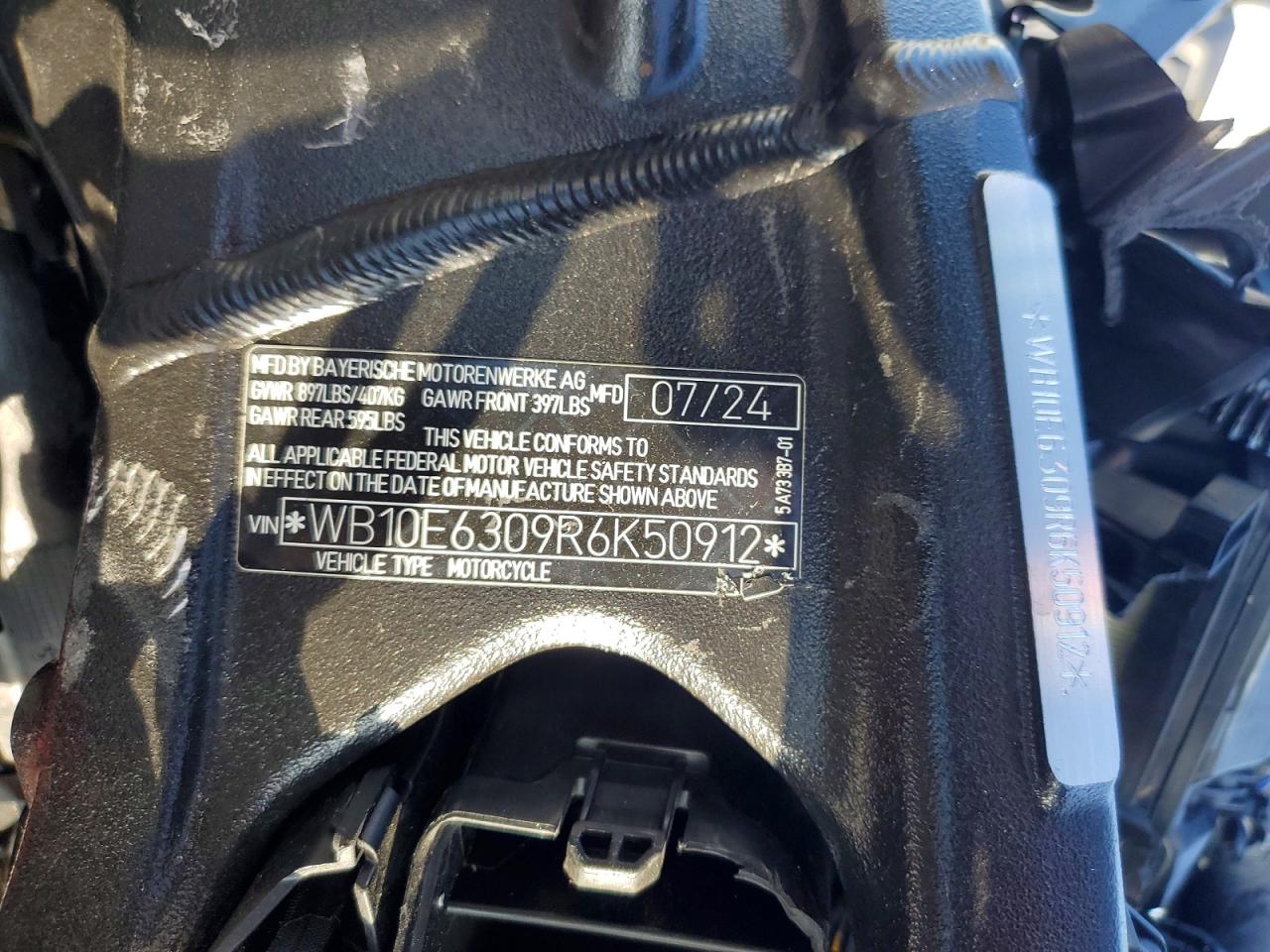 2024 BMW S VIN WB10E6309R6K50912 photo 9