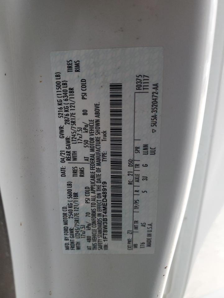 2021 FORD F-350 VIN 1FT8W3BT4MED48919 photo 12