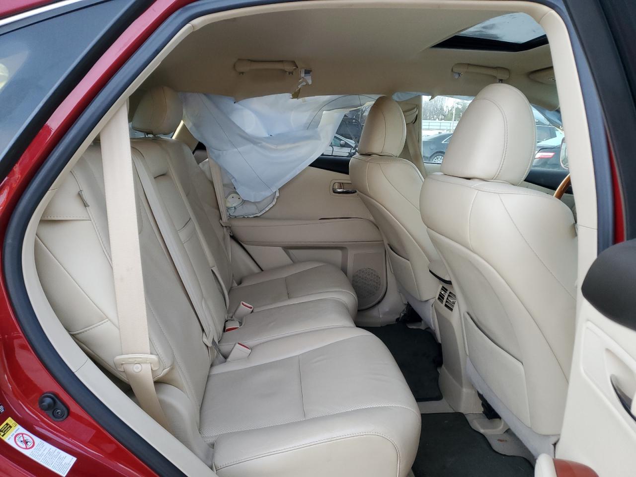 2012 LEXUS Rx350 VIN 2T2BK1BA3CC152939 photo 10