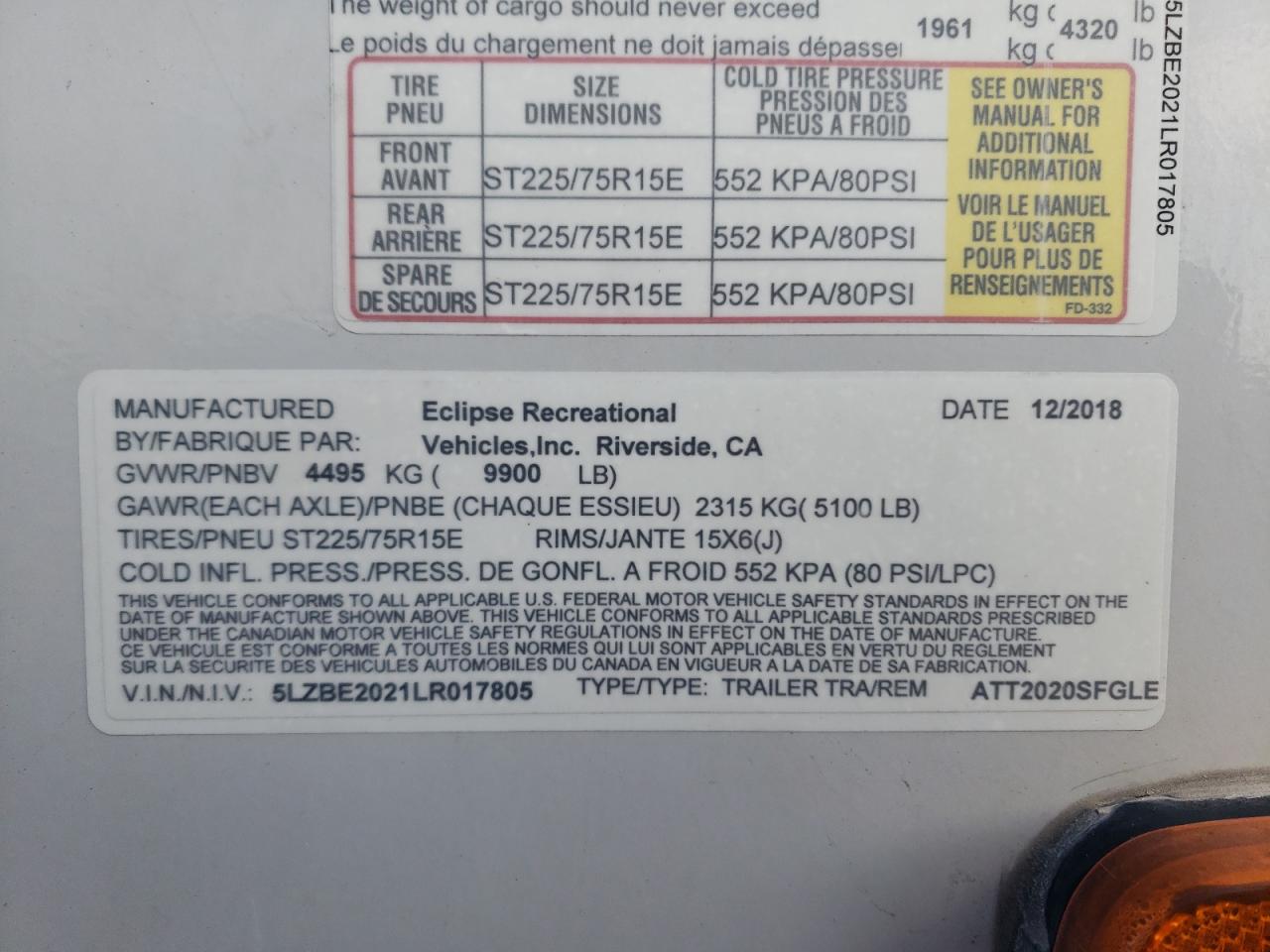 2020 OTHR All other VIN 5LZBE2021LR017805 photo 10