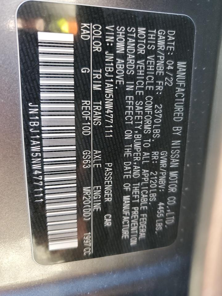 2022 NISSAN Rogue VIN JN1BJ1AW5NW477111 photo 12