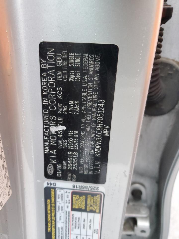 2017 KIA Sportage VIN KNDPN3AC8H7051243 photo 12