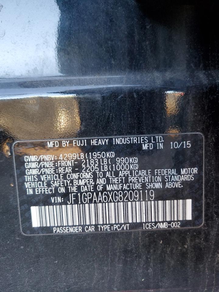 2016 SUBARU Impreza VIN JF1GPAA6XG8209119 photo 12