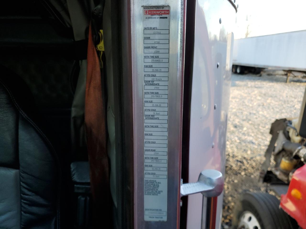 2012 KENWORTH CONSTRUCTION T660 VIN 1XKAA49X2CJ288020 photo 10